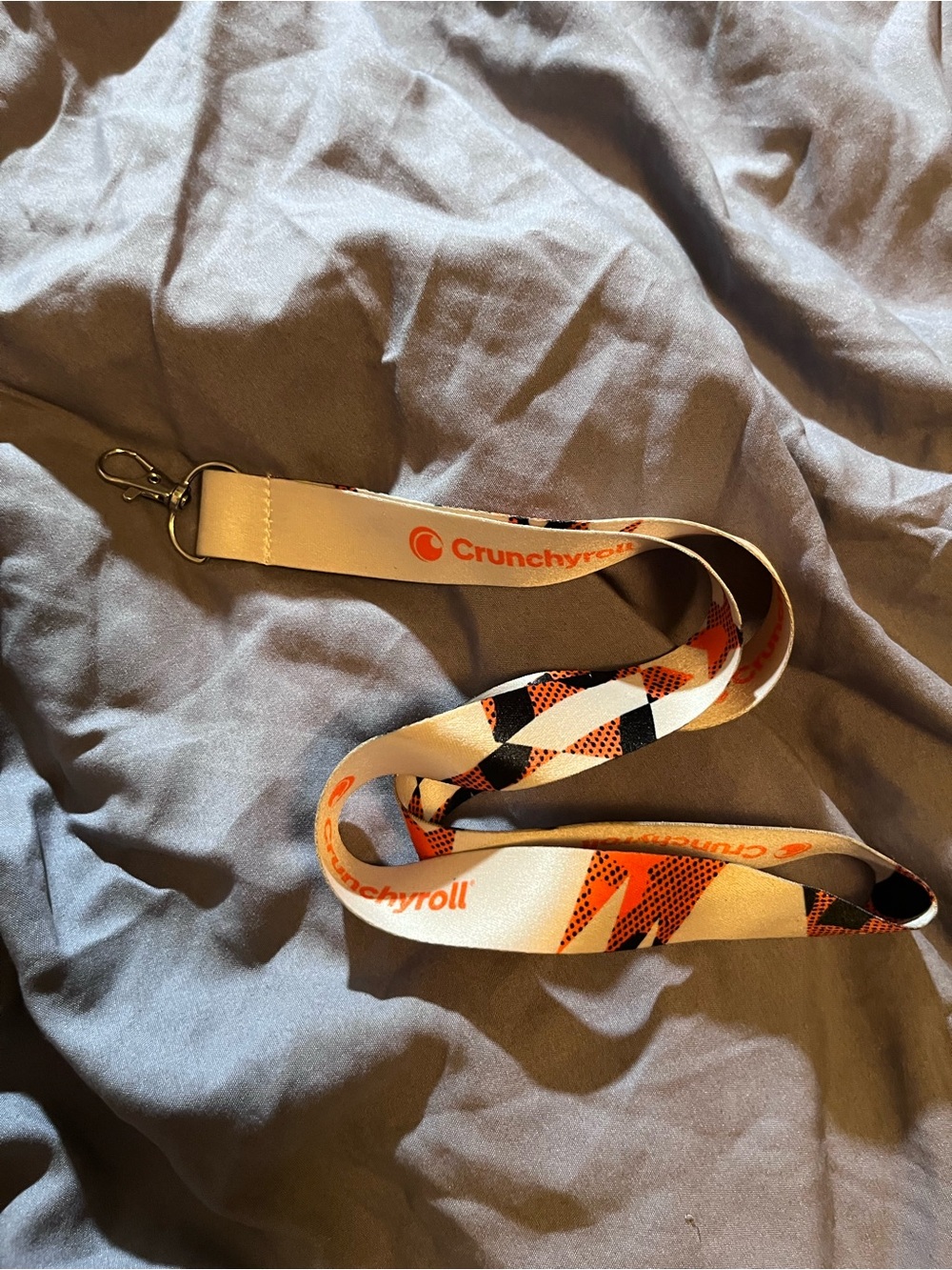 Orange and Black Branded Lanyard